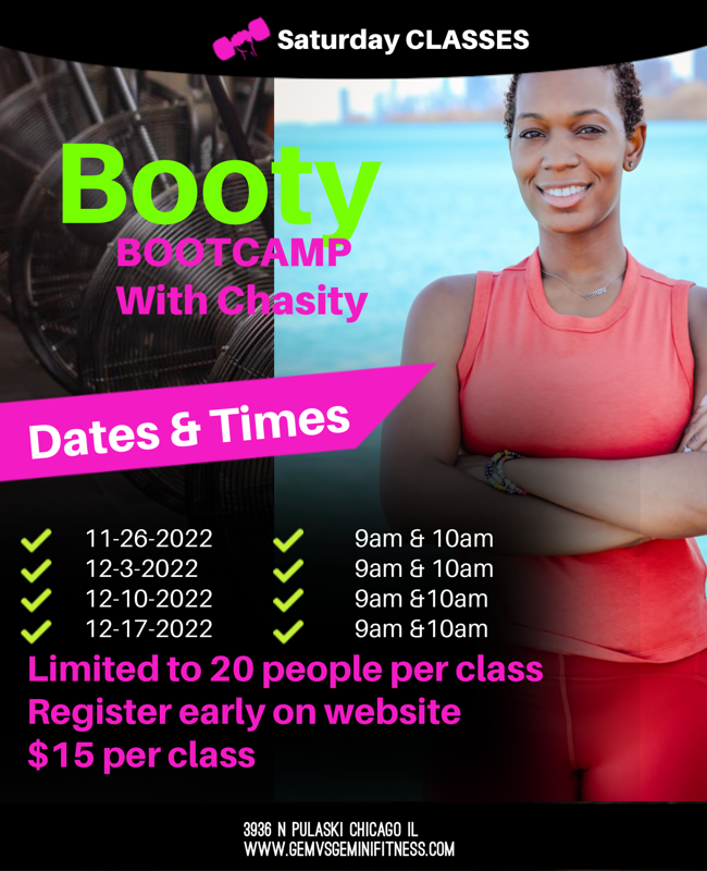 Saturday Booty bootcamp classes